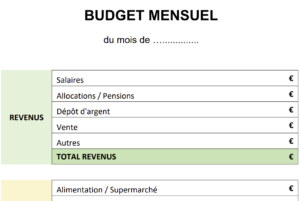 Budget mensuel à imprimer (PDF)